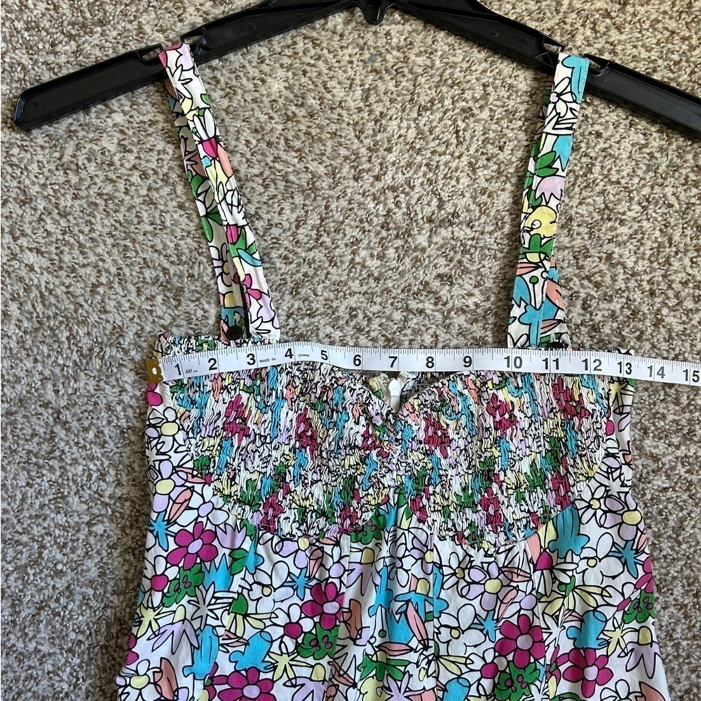 S/W/F Lush Dress Colorful Floral Midi Dress Spring Wedding Guest Formal Large - Picture 8 of 10